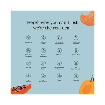 Juicy Chemistry Papaya, Apricot & Mandarin- Organic Soap For Dull & Tanned Skin 100.0 gm - Soaps
