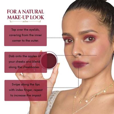 TAC - The Ayurveda Co. Retro Red Plum Lip & Cheek Tint with Shea Butter 10 gm - Lip Stains & Tints