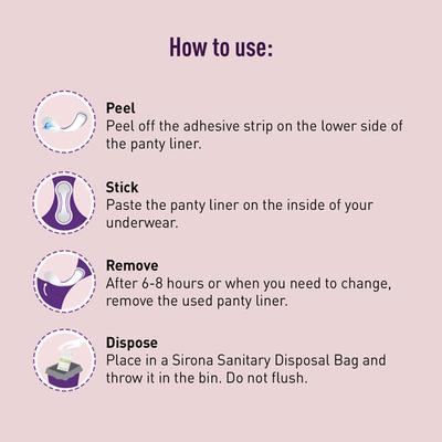 Sirona Daily Wear Cottony Soft Panty Liner (L) 60's - Panty Liners