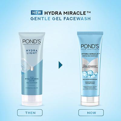 Ponds Hydra Gentle Gel Face Wash Cera-Hyamino 100 gm - Face Wash & Cleansers