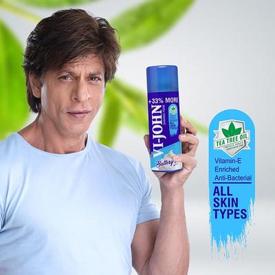 VI-John All Skin Shaving Foam with Tea Tree Oil Vitamin E Enriched and Anti Bacterial Properties 300gm - Shaving Foams