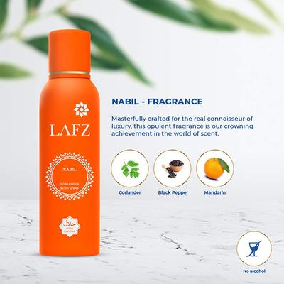 LAFZ nabil no alcohol deodorant for men 150 ml - Men Deodorants/Roll-Ons
