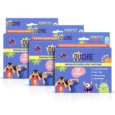 Ouchie MonsterPrint Mosquito Repellent Patches 72's - Mosquito Repellent