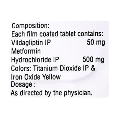 VILNIP M 500mg Tablet 15's - Diabetes-Ant