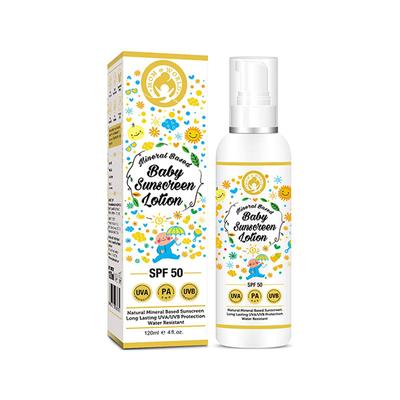 Mom & World SPF 50 Mineral Based Baby Sunscreen Lotion 120 ml - Creams, Lotions & Oils