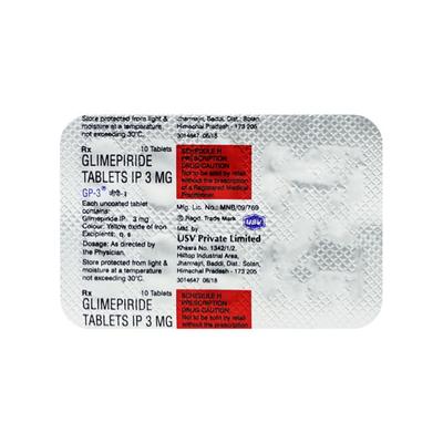 GP 3mg Tablet 10'S - Diabetes-Ant
