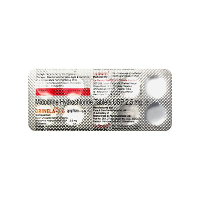 DRINELA 2.5 Tablet 10's - Hypotension-Vas