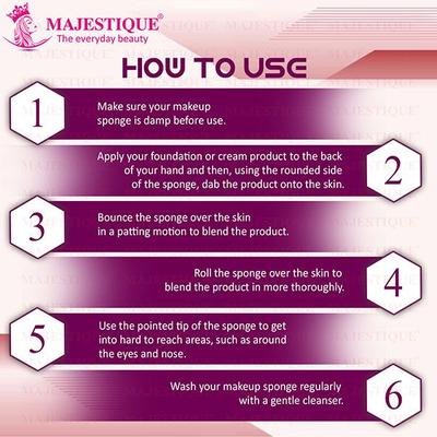 MAJESTIQUE Makeup Blender Sponge Twin Pack - 1's - Face Brush