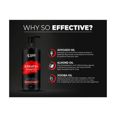 Beardo Keratin Hair Shampoo - Men 300 ml - Shampoos