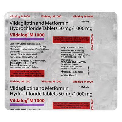 VILDALOG M 1000mg Tablet 15's - Diabetes-Ant