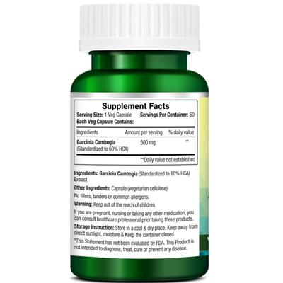 Morpheme Remedies Garcinia Cambogia Veg Capsule 60's - Herbal Dietary Supplement