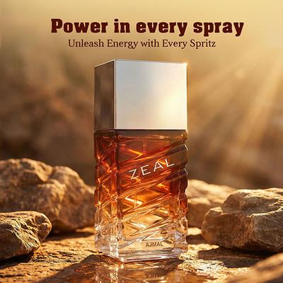 Ajmal Zeal Eau De Parfum Fresh Citrus Long Lasting Premium Perfume for Men - Perfumes (Edt/Edp)
