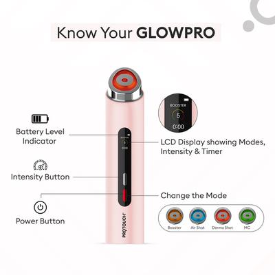 Protouch Glow Pro - Microcurrent Facial Toning Device - Blush 1's - Massagers