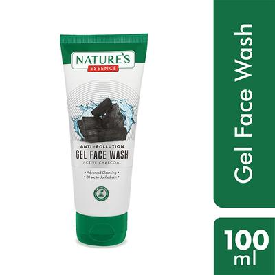 Nature's Essence Anti-Pollution Gel Face Wash Active Charcoal 100 ml - Face Wash & Cleansers
