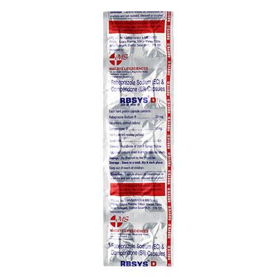 RBSYS D Capsule 10's - Ulcer/Reflux/Flatulence-Aaa