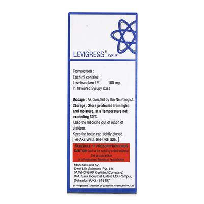Levigress Syrup 100ml - Epilepsy/Convulsion-Ant