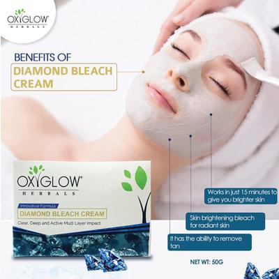 OxyGlow Herbals Diamond Bleach Cream 50 gm - Face Bleach