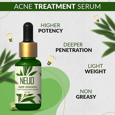 NEUD Rapid Clearance Acne Treatment Serum With Salicylic Acid, Bakuchiol and Niacinamide (30 ml X 2) 2's - Face Gels
