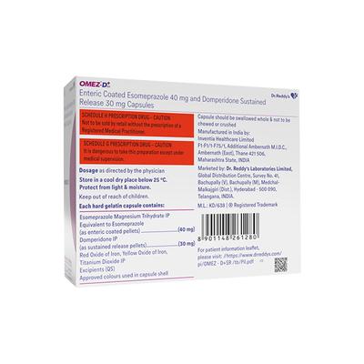 OMEZ D SR+ 40/30mg Capsule 15's - Ulcer/Reflux/Flatulence-Aaa