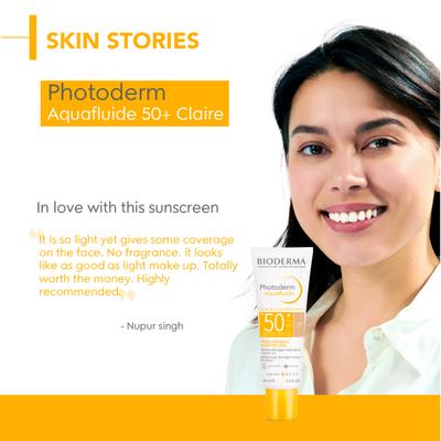 Bioderma Photoderm Aquafluide Claire SPF 50+ PA++++ Tinted Sunscreen - All Skin Types, In Vivo Tested 40 ml - Face Sunscreen