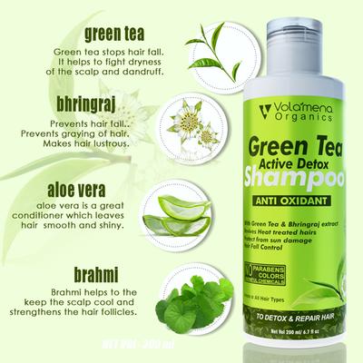 Volamena Active Detox Shampoo - Green Tea 200 ml - Shampoos