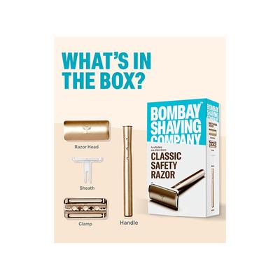 Bombay Shaving Company Classic Safety Razor for Men - Double Edged Safety Razor 220's - Razors & Cartridges
