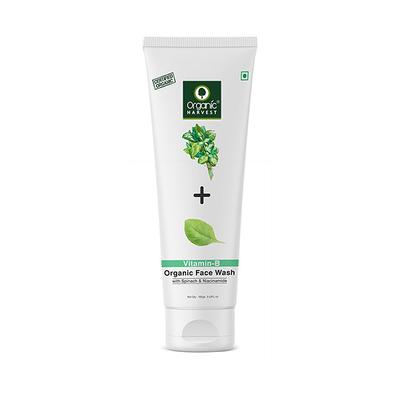 Organic Harvest Vitamin B Face Wash with Spinach & Niacinamide Skin 100gm - Face Wash & Cleansers