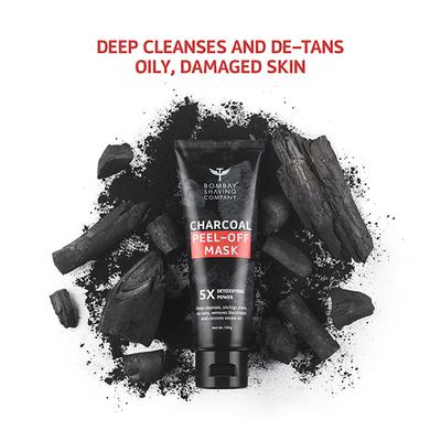 Bombay Shaving Company Charcoal Peel-Off Mask With Kaolin Clay & Tea Tree Oil For Blackhead Removal 100gm - Masks & Peels