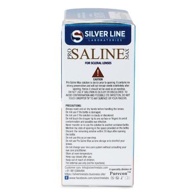 Silver Line Pro Saline Max Scleral Lens Solution (Pack of 2 x 60 ml) - Lens Solution