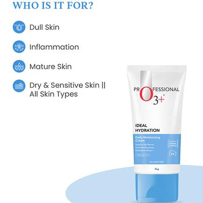 O3+ ideal hydration moisturisation with Hyaluronic acid for barrier repair 75 g - Face Moisturizers
