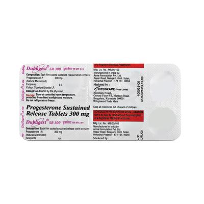 Dubagest SR 300mg Tablet 10'S - Hormonal Therapy-Oes