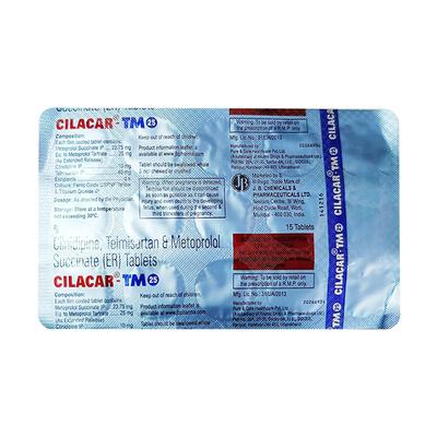 CILACAR TM 25 Tablet 15's - Hypertension-Ana