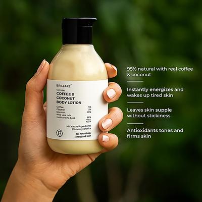 Brillare Coffee & Coconut Body Lotion For Energized & Moisturised Skin 200 ml - Lotions & Creams