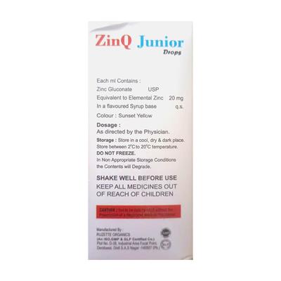 ZINQ JUNIOR SHAHI GULAB FLAVOUR Drops 15ml - Supplements-Vam