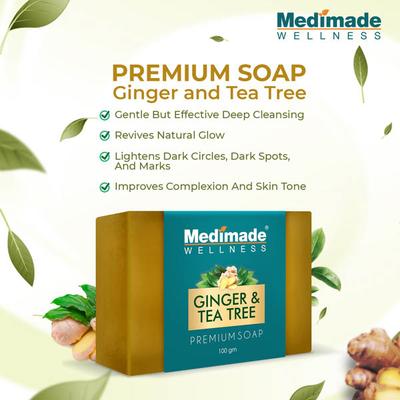 Medimade Ginger & Tea Tree Premium Soap (Pack of 3) 1's - Soaps