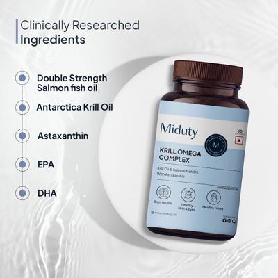 Miduty Krill Omega Complex Softgels 60's - Omega Fish Oil Fatty Acids