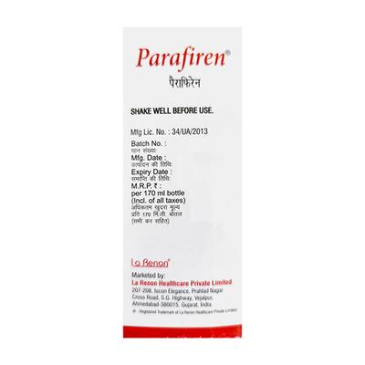 PARAFIREN PEPPERMINT FLAVOUR Suspension 170ml - Constipation-Lax