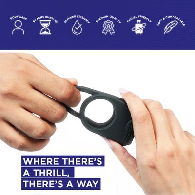 Skore Thrill Dual Strap Vibrating Ring 1's - Massagers And Vibrators