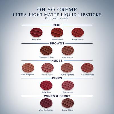 Pilgrim The French Collection Oh So Creme Liquid Lipstick - Rouge Crush 3.5 ml - Liquid Lipsticks