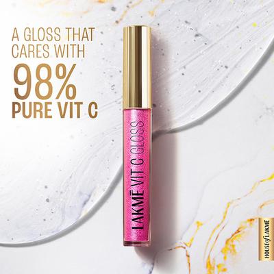 Lakme SuperglowVIT-C Gloss-HotpinkC6 2.5 ml - Lip Glosses