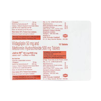 Jalra-M 50/500mg Tablet 15's - Diabetes-Ant