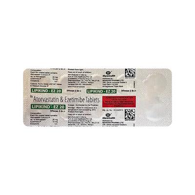 LIPIKIND EZ 20 Tablet 10's - High Cholesterol-Dys
