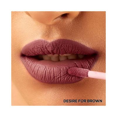 Renee Stay With Me Mini Matte Lip Color, Desire For Brown 2 ml - Liquid Lipsticks