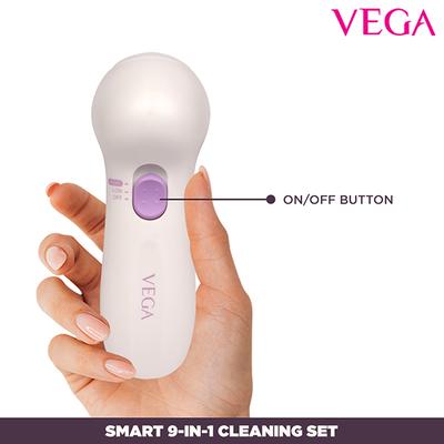 VEGA Smart 9 in 1 Head To Toe Cleaning Set For Pedicure Manicure And Skin & Body Massager (VHCK-01) 1 gm - Massagers