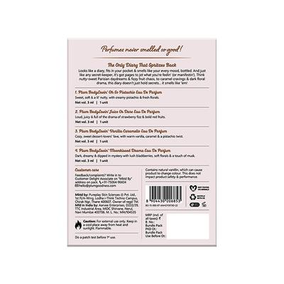 Plum BodyLovin' Pocket Diary Perfume Discovery Set 3 ml Each 4's - Women Perfumes (Edt/Edp)