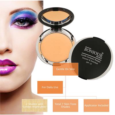 Bonjour Paris Photo Match Translucent Compact Face Powder-Medium Beige Skin 9 gm - Compact Powder