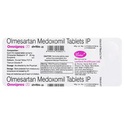 OMNIPRES 20mg Tablet 10's - Hypertension-Ang