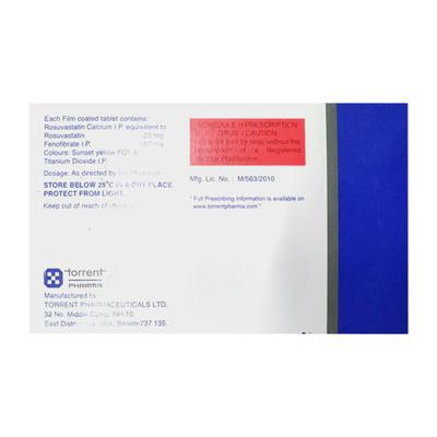 ROZUCOR F 20 Tablet 15's - High Cholesterol-Dys