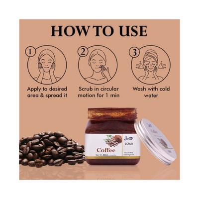 Jeva Coffee Face and Body Exfoliating Gel Scrub 380 ml - Scrubs & Exfoliants