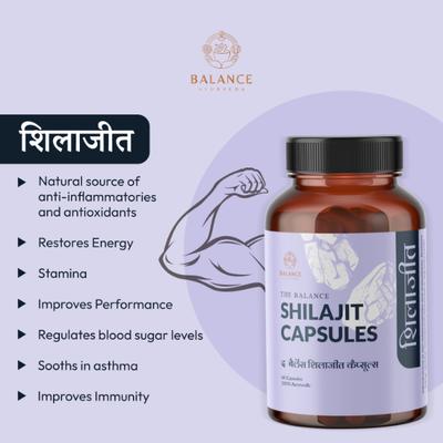 Balance Ayurveda The Balance Shilajit Capsules 60's - Speciality Medicines